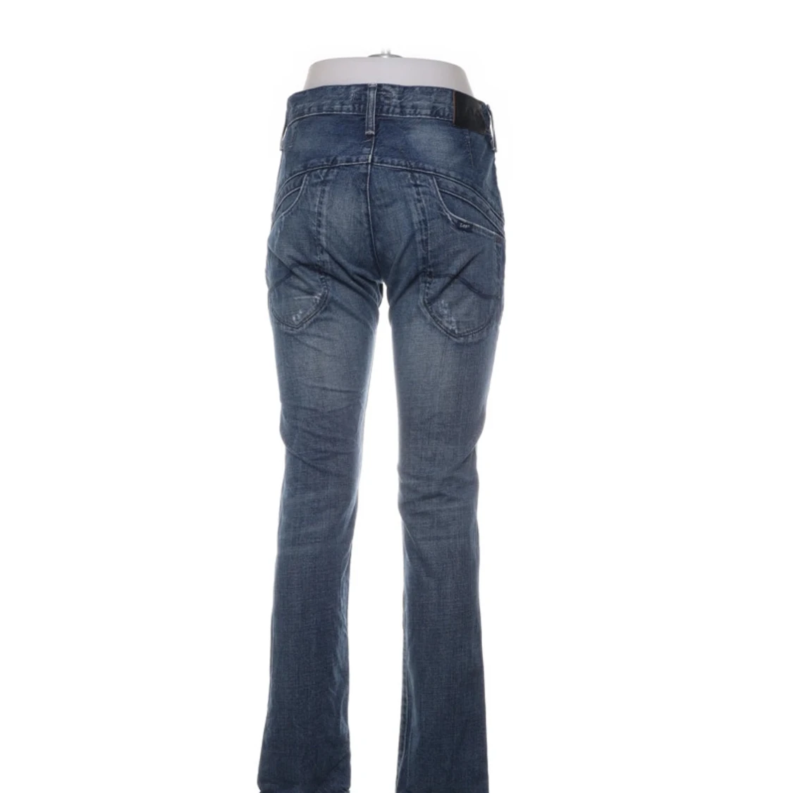 Blå Lee jeans med coola detaljer - 1