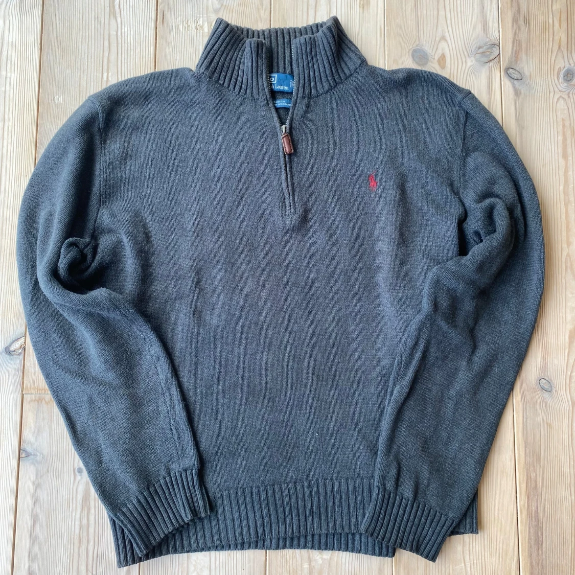 Mörkgrå half zip tröja Polo Ralph Lauren