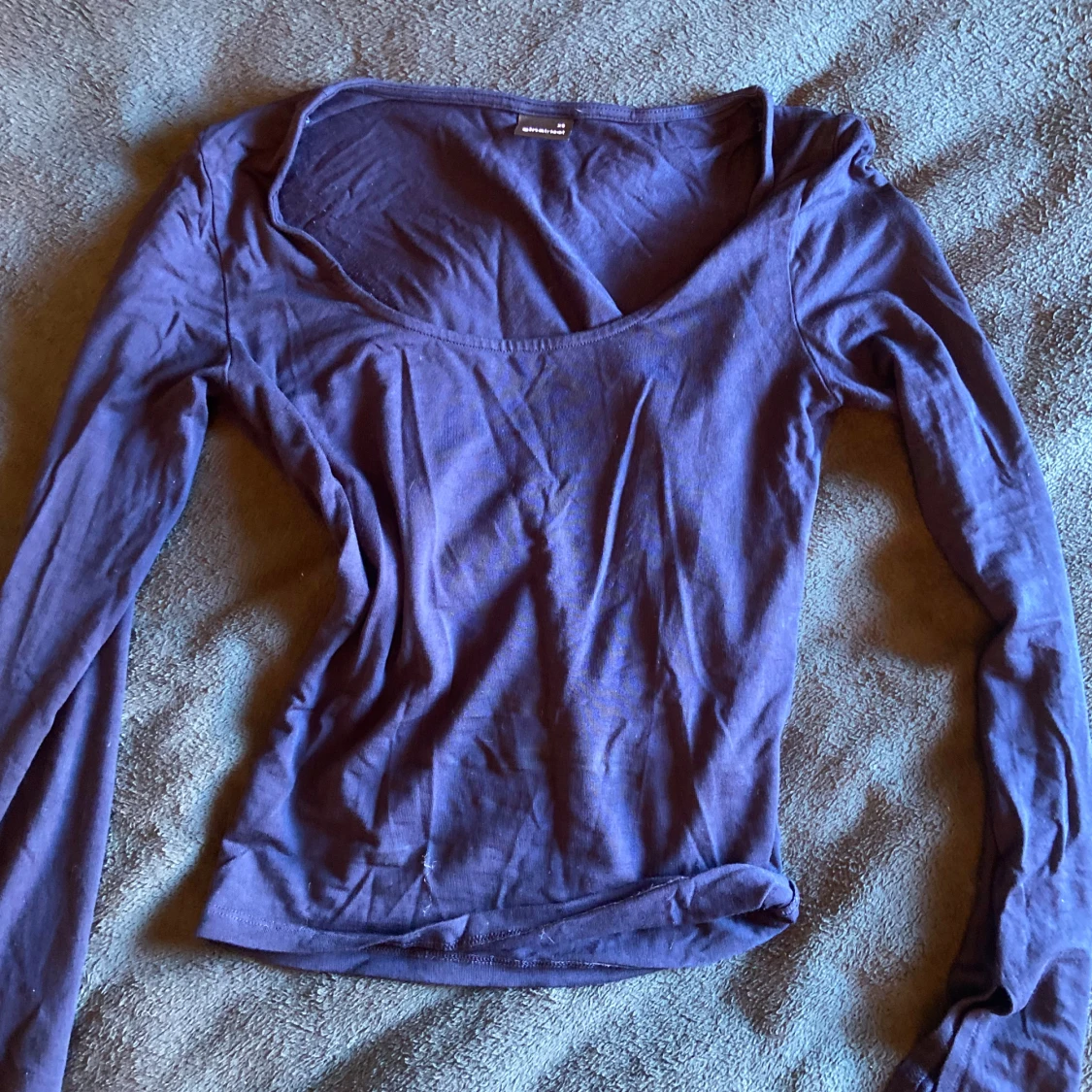 Mörkblå långärmad topp Gina Tricot - 1