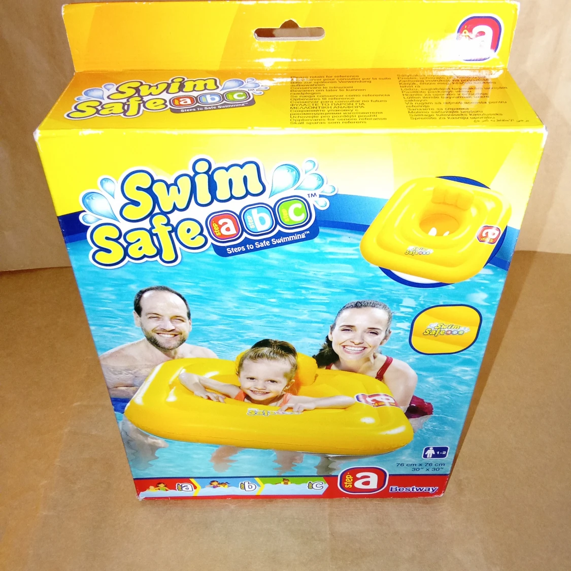 Gul Swim Safe badring för barn