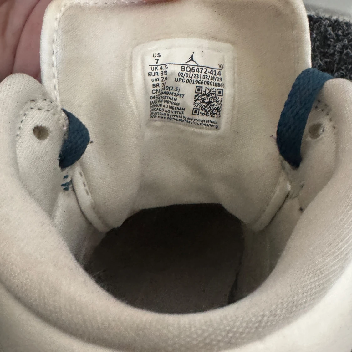 Nike Air Jordan 1 Mid blå/vit - 3