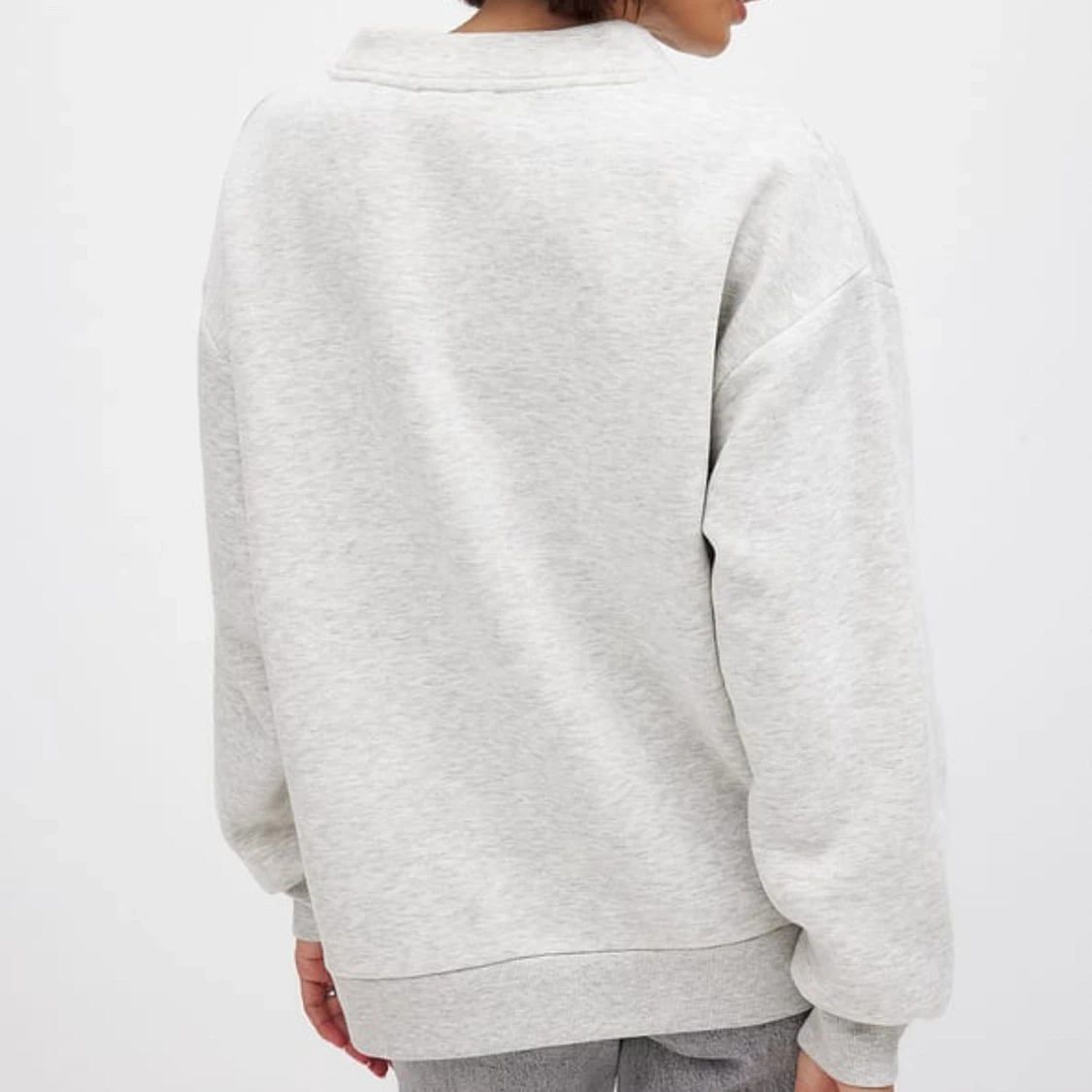 Ljusgrå oversized sweatshirt - 1