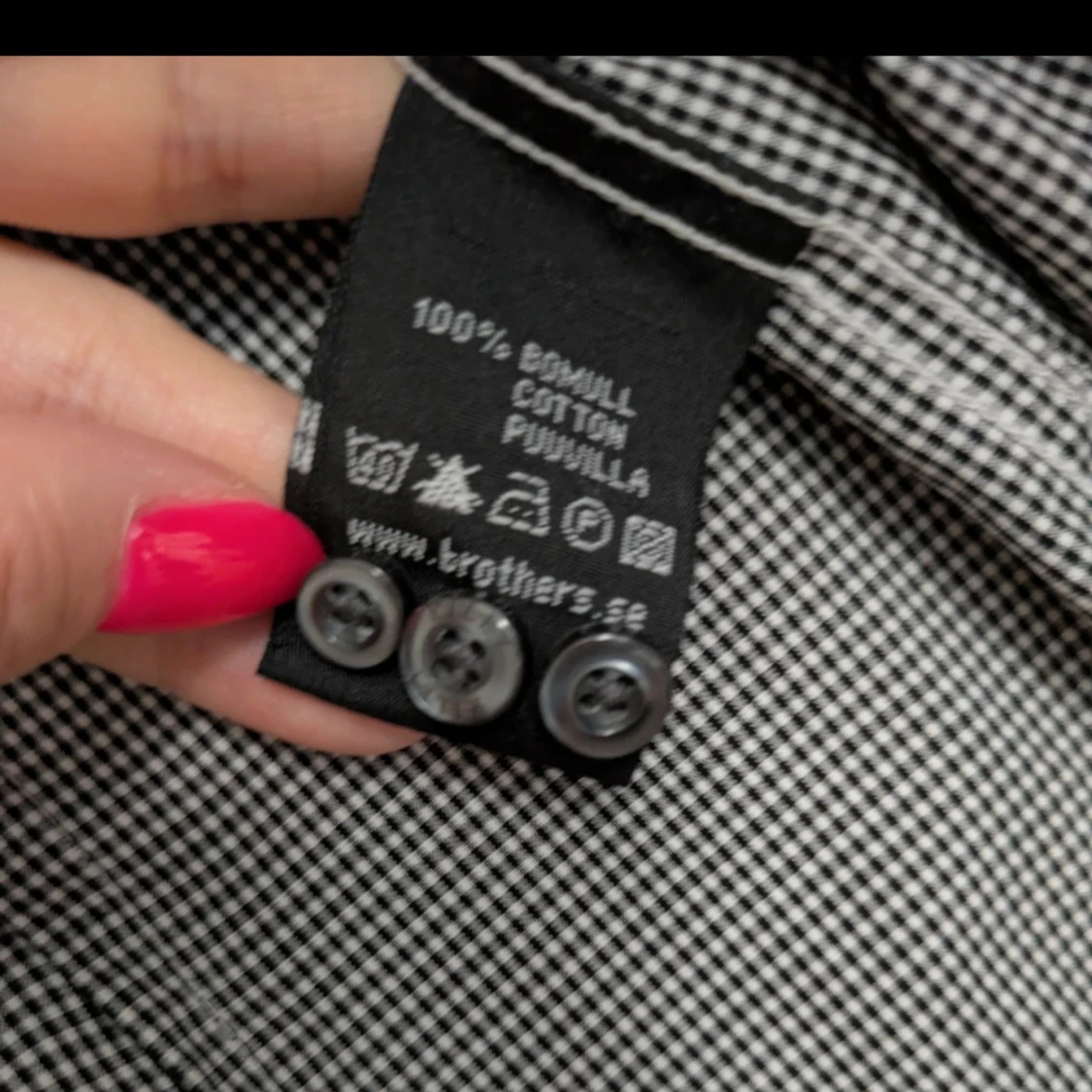 Svartvit rutig skjorta från Riley, Brothers - 2