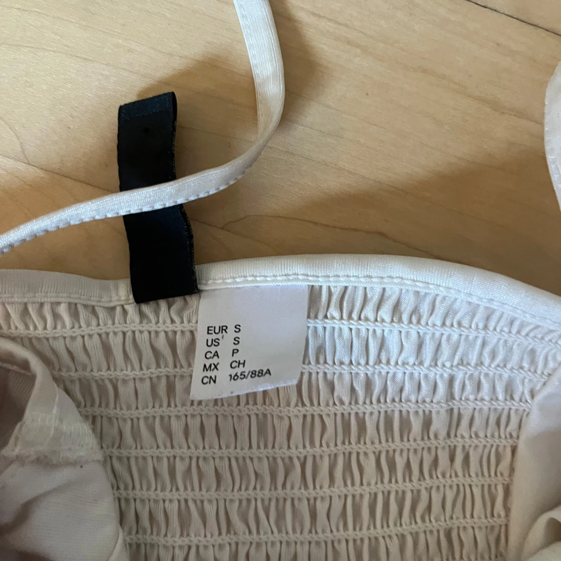 Vit korsett-topp med volang hm - 3