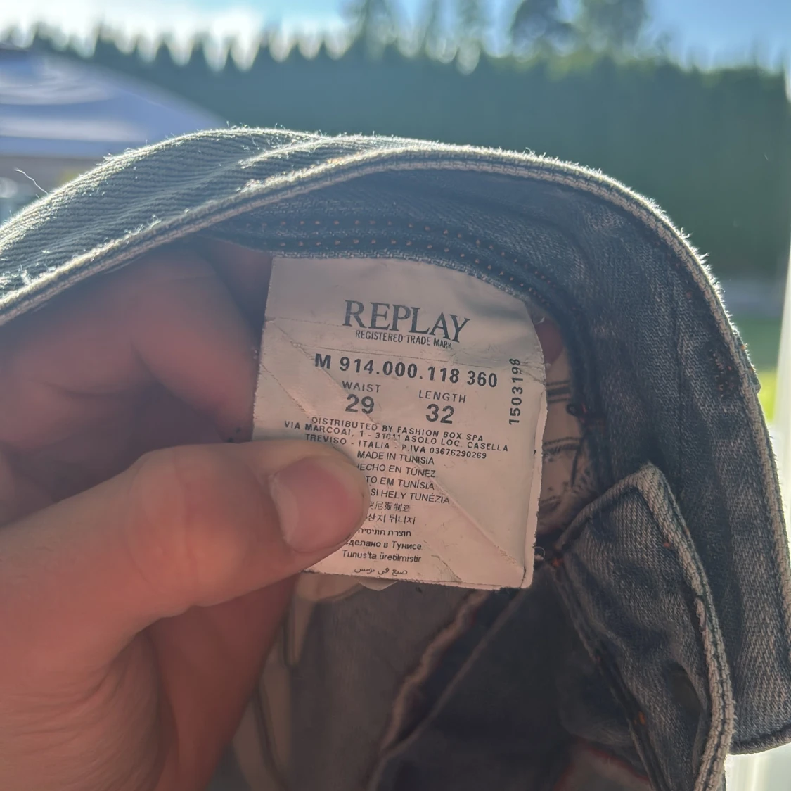 Replay ljusblå slitna jeans 29/32 - 3