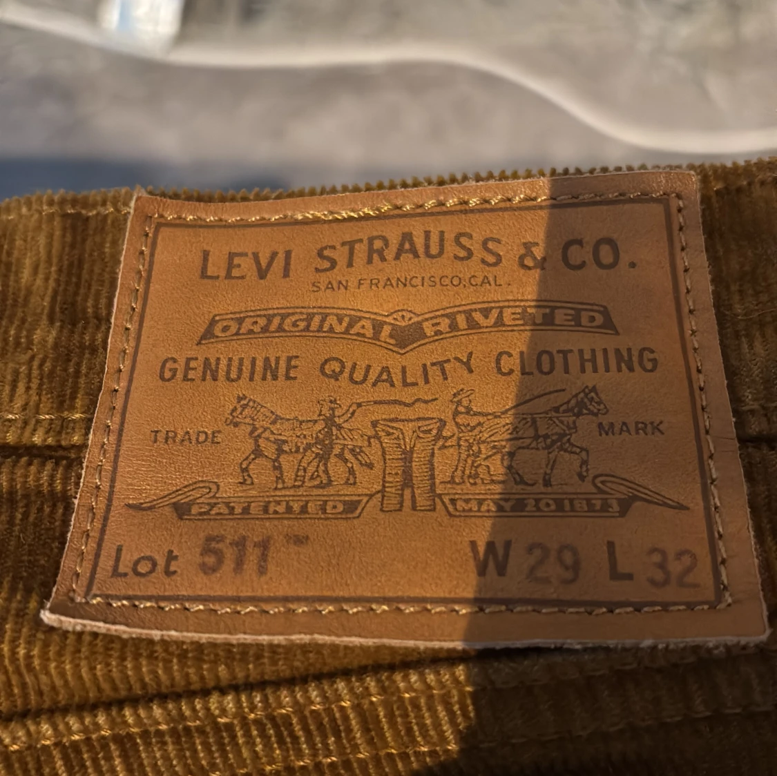 Levi's 511 bruna manchesterbyxor - 3