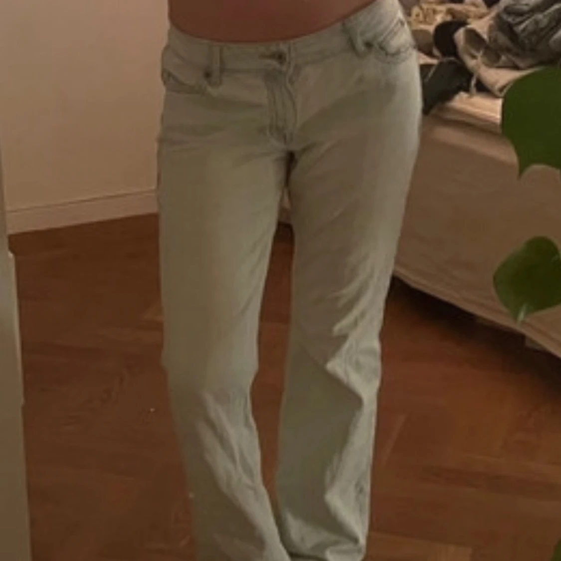 Ljusblåa curvy low rise jeans från GAP