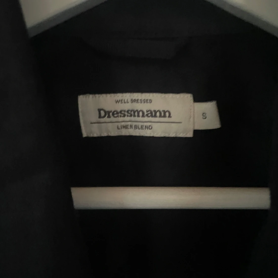 Mörkblå linneskjorta/overshirt från Dressmann - 2