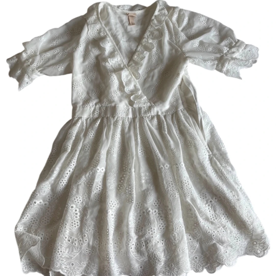 Vit spets klänning - 1