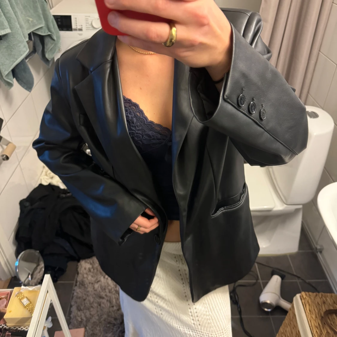 Svart skinnkavaj från NA-KD