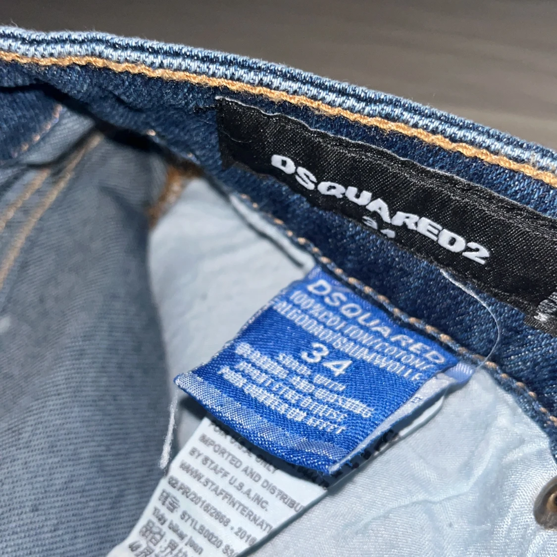 Blå Dsquared2 jeans med tryck och slitningar - 3