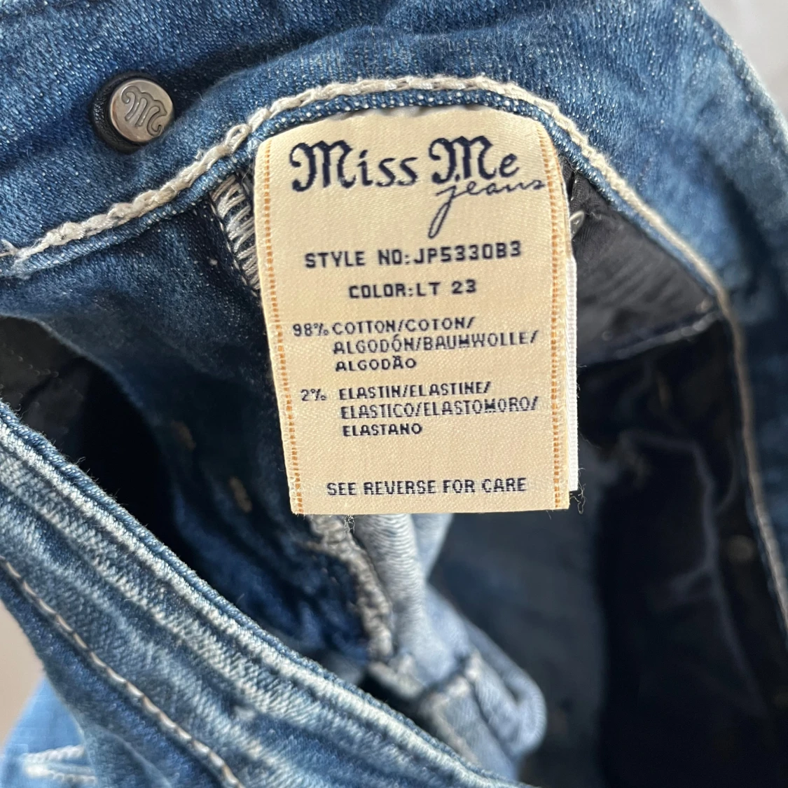 Blå bootcut jeans från Miss Me - 3