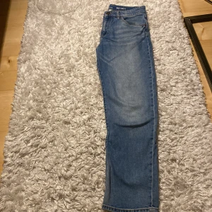 Blå baggy jeans från LAB Industries - Säljer ett par blå baggy jeans från LAB Industries. De har en loose fit och klassisk femficksdesign med knappgylf. Perfekta för en avslappnad stil.