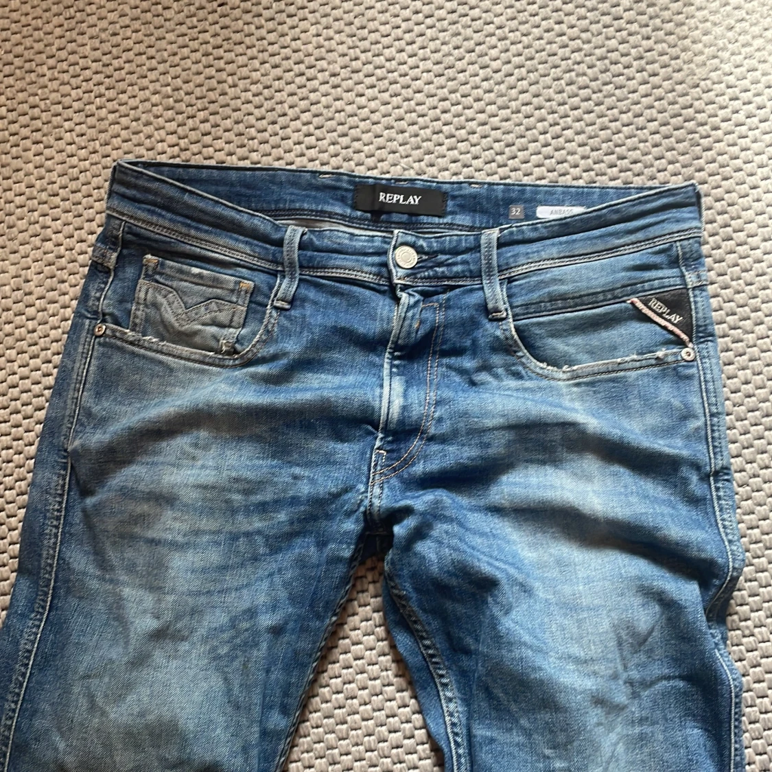 Blå Replay Anbass jeans herr