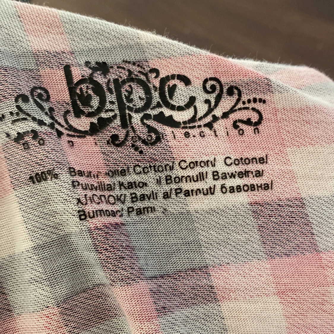 Rosa och blå rutiga pyjamasbyxor BPC S - 1