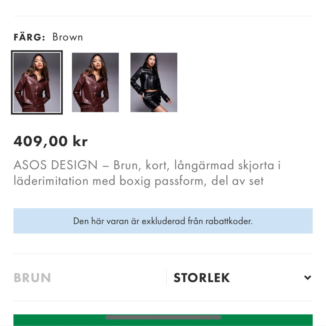 Vinröd skjorta i skinnimitation  - 4