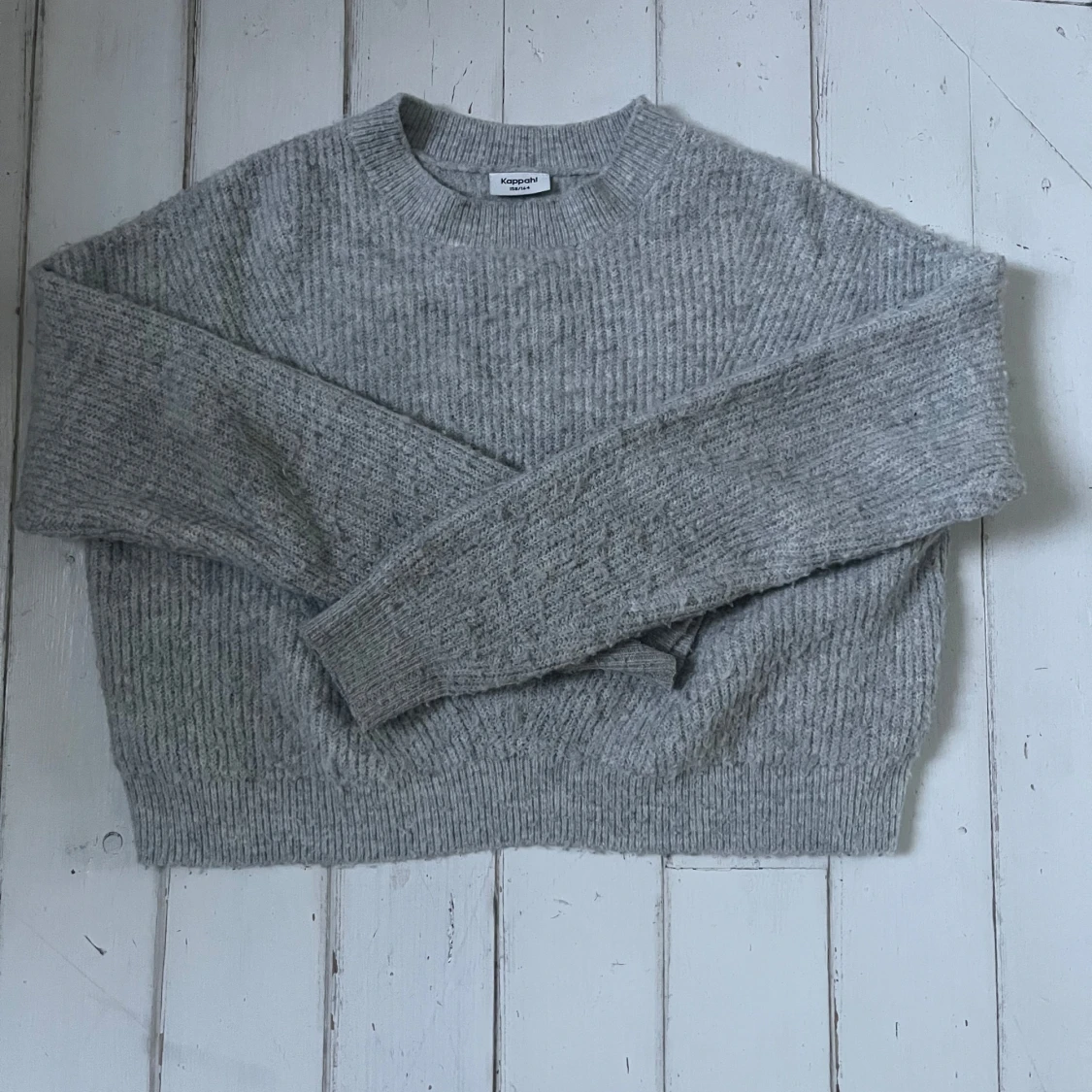 Grå stickad tröja🫶 - 2