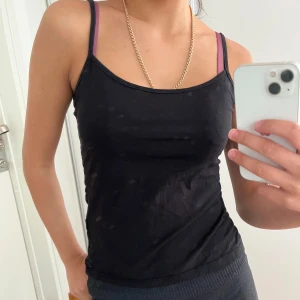 Vanlig svart linnetopp med smala axelband från Kappahl - Enkel svart linnetopp med smala axelband. Toppen är figurnära och passar perfekt till jeans, kjol eller layering. Mjuk och skön känsla, perfekt för varma dagar eller som lager under en skjorta.