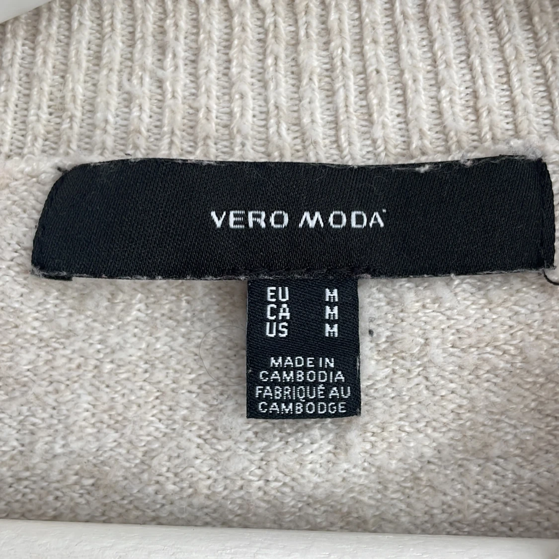 Beige stickad tröja Vero Moda M - 2
