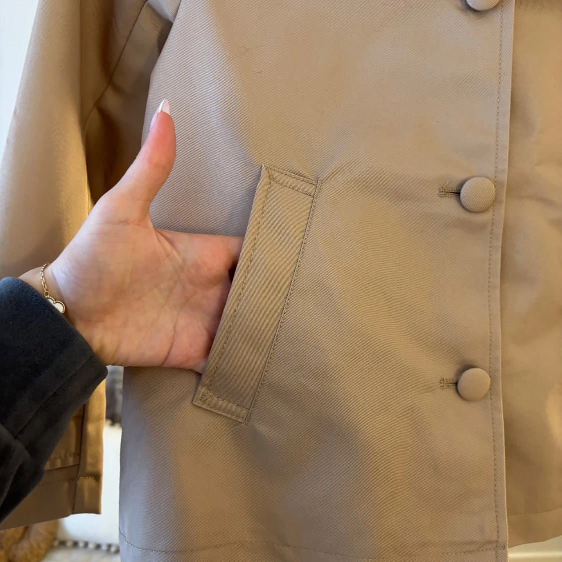 Beige kavajjacka från H&M, strl 128 - 4