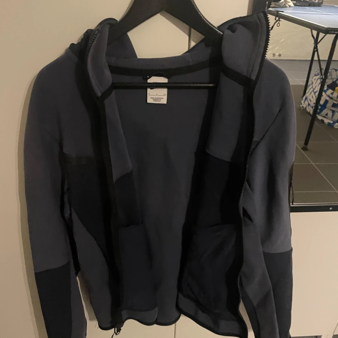 Nike marinblå hoodie med dragkedja - 2