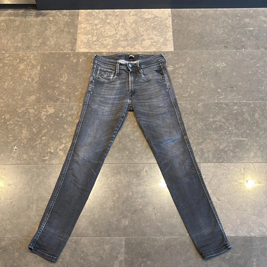 Replay skinny jeans i grå denim
