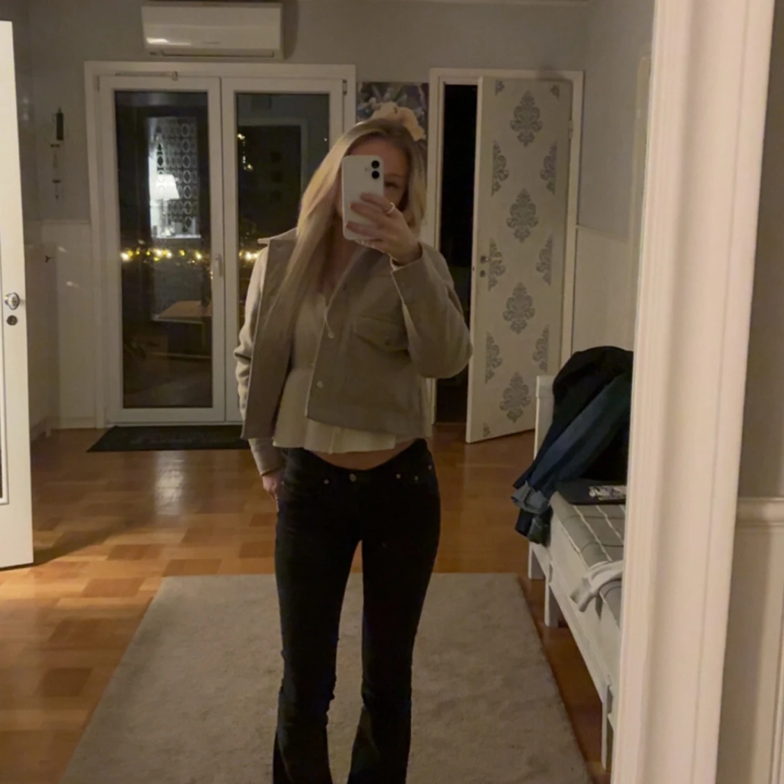 Beige kappa från zara - 1