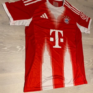 FC Bayern München 25/26 T-shirt  - •Säljer en jätte stilig 25-26 röd Portugal T-shirt.  •Den är inte använd bara testad, jätte bra skick och inga fläckar eller hål.  •Och det är storlek M och måtten finns på dem sista bilderna •Priset kan diskuteras och skickar inom 24 Tim 💨😊