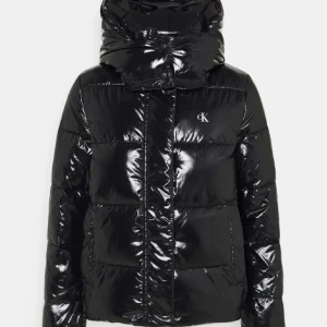 Svart glansig pufferjacka från Calvin Klein - Jättesnygg vinterjacka från Calvin Klein i storlek M men passar mer som en S! Jättefint skick och nypris är över 2000kr! Skriv får egna bilder❤️