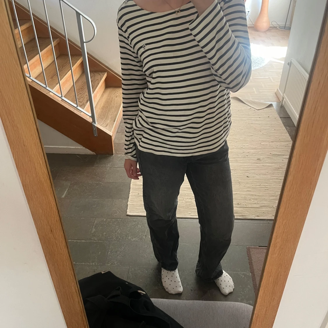 Raka svarta jeans från Zara
