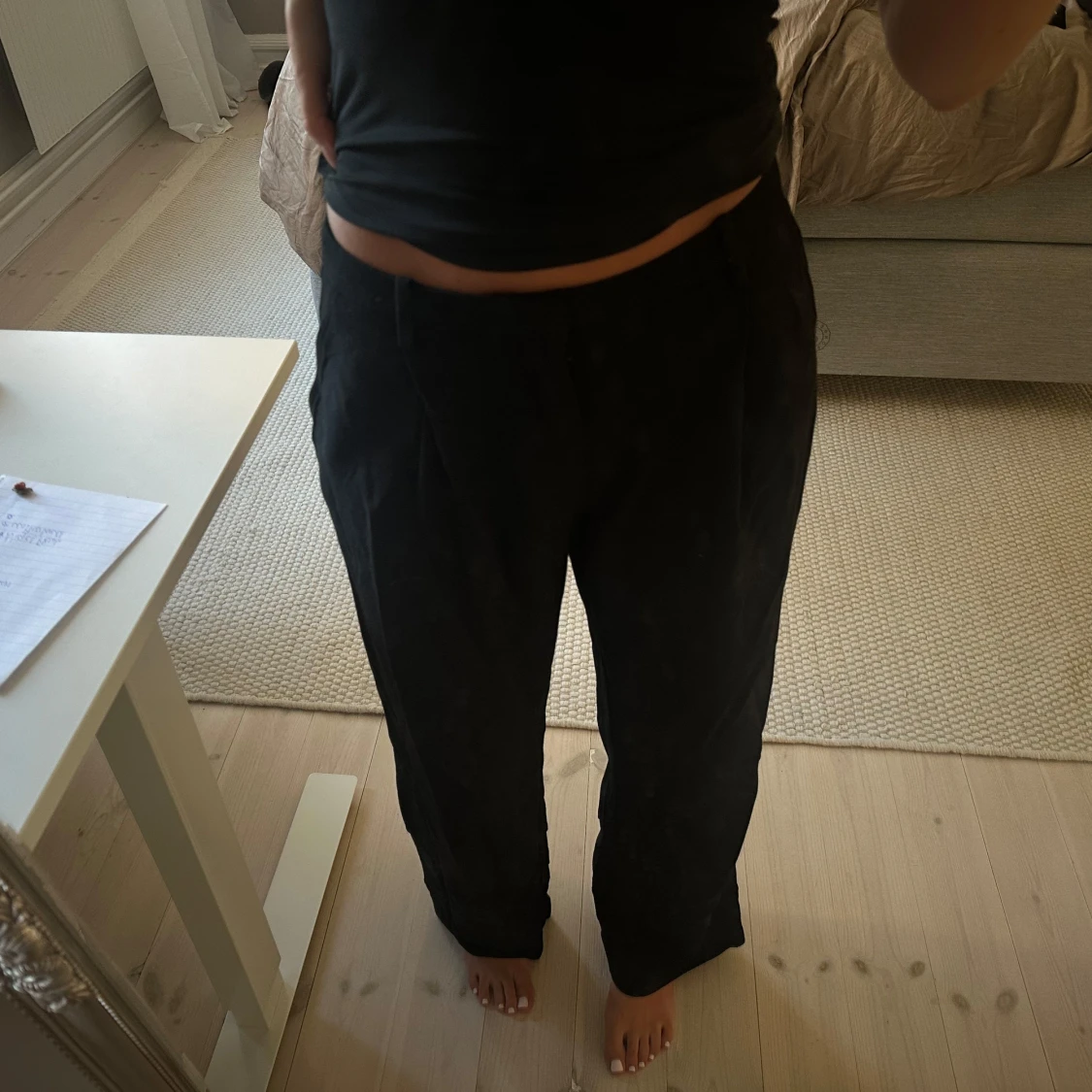 Svarta kostymbyxor från Lindex, strl 36 - 2