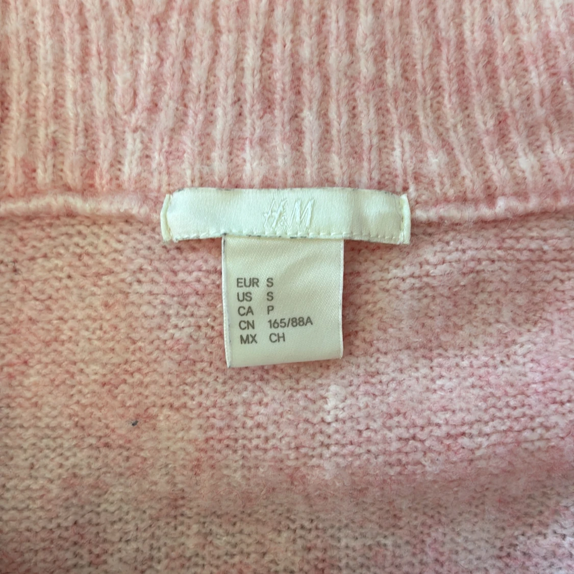 Ljusrosa offshoulder stickad tröja från H&M - 1