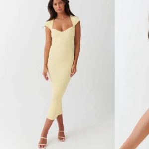 Ljusgul slutsåld långklänning från gina💛 - Aldrig använd, tror lappen är kvar på!🥰