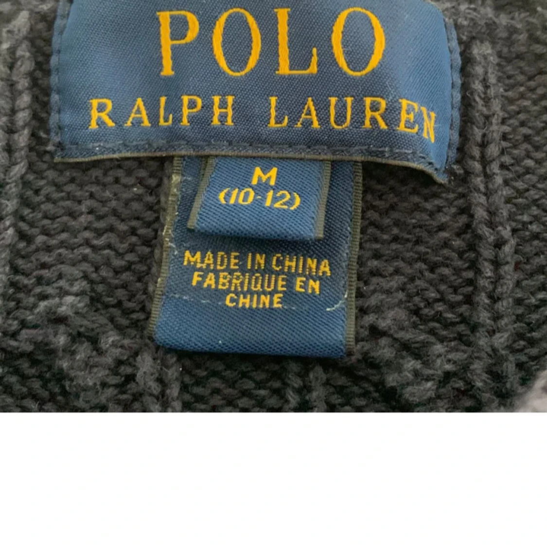 Mörkblå kabelstickad tröja Polo Ralph Lauren - 2