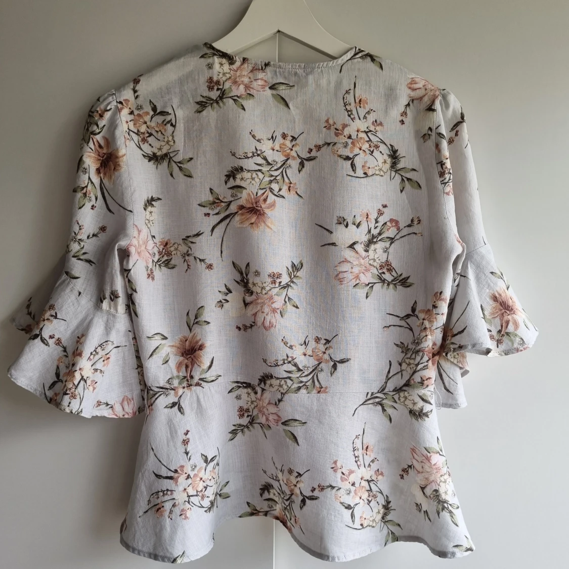 Blommig linneblus Zara - 3
