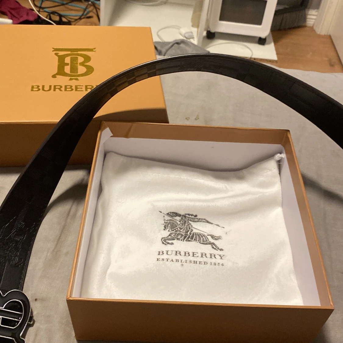 Burberry bälte med klassiskt rutmönster - 4