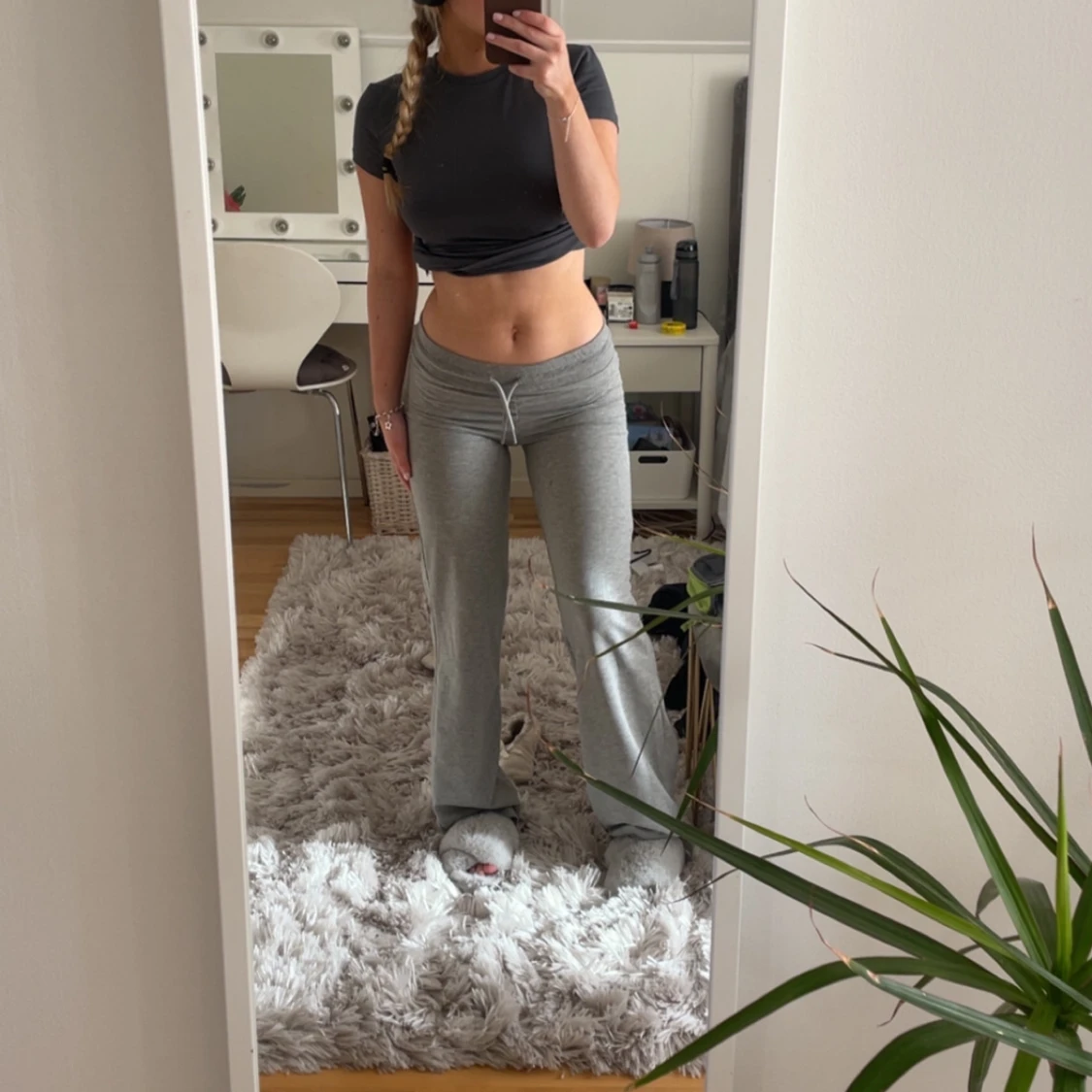 Lågmidjade mjukisbyxor 