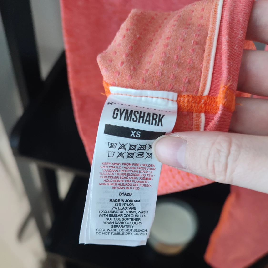 Orangea Gymshark Leggings i storlek XS - 4