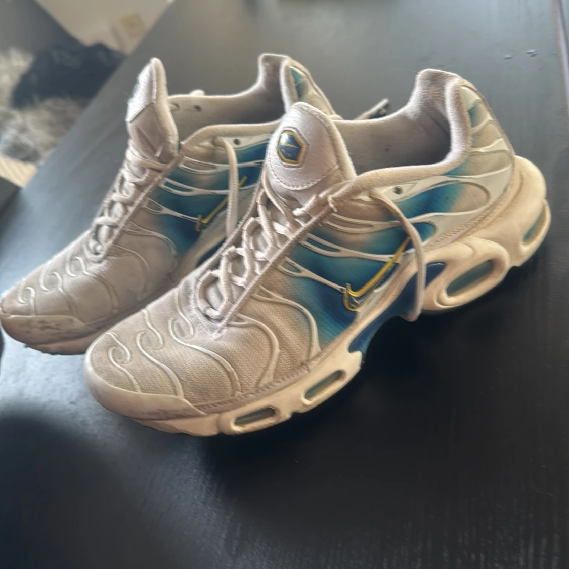 Nike Air Max vita och blå - 1