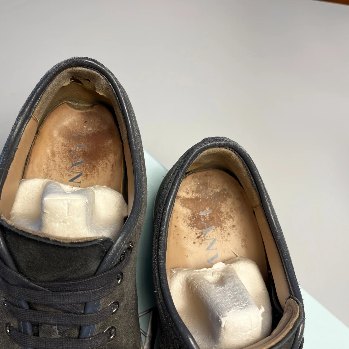 Svarta sneakers från Lanvin med skinn - 2