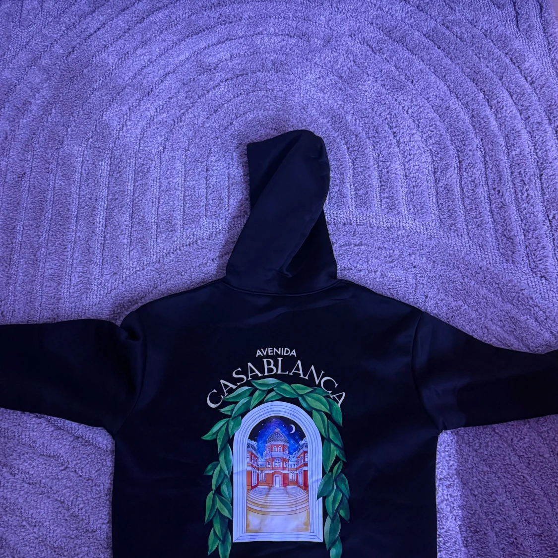 Svart hoodie Casablanca Avenida