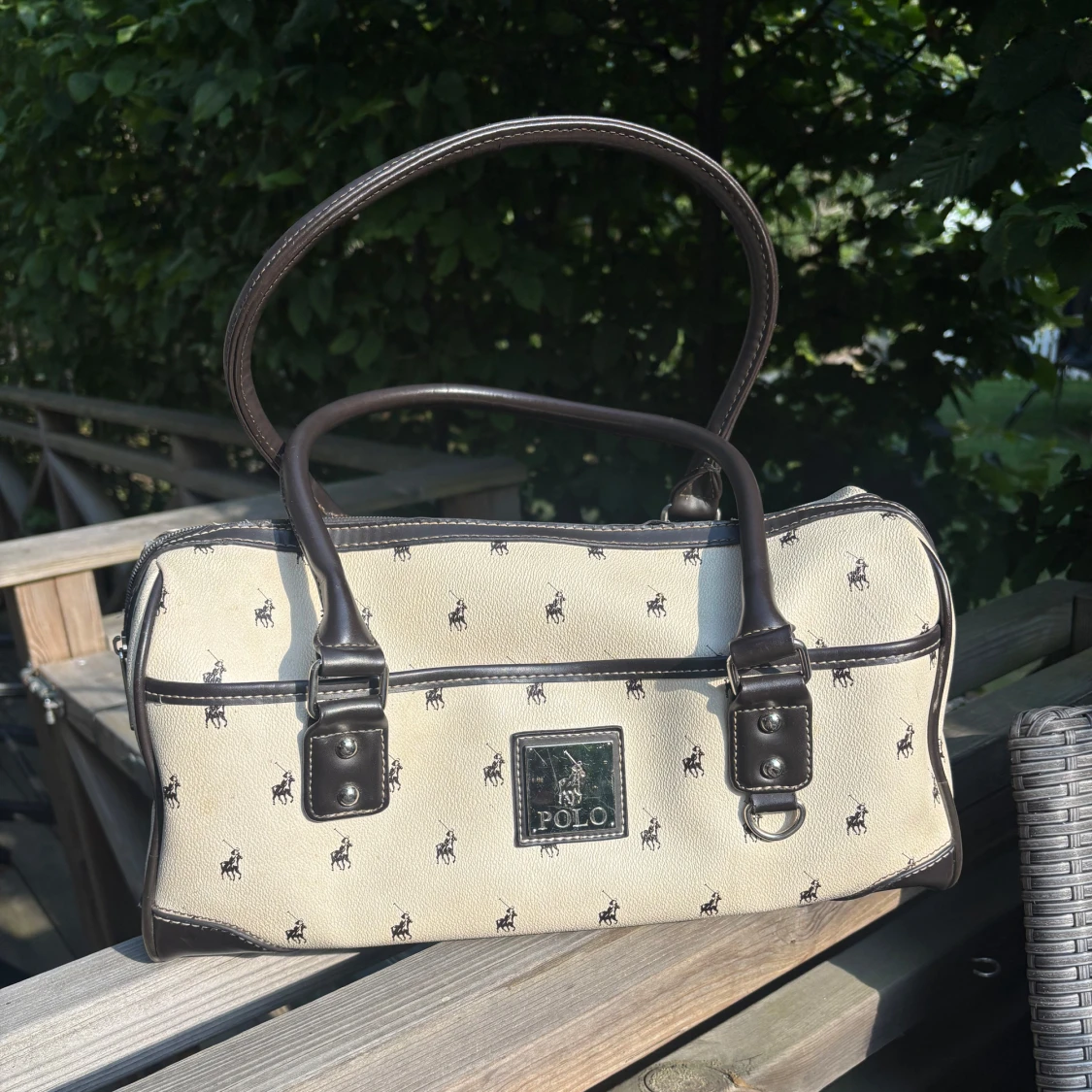 Beige handväska från Polo Ralph Lauren - 2
