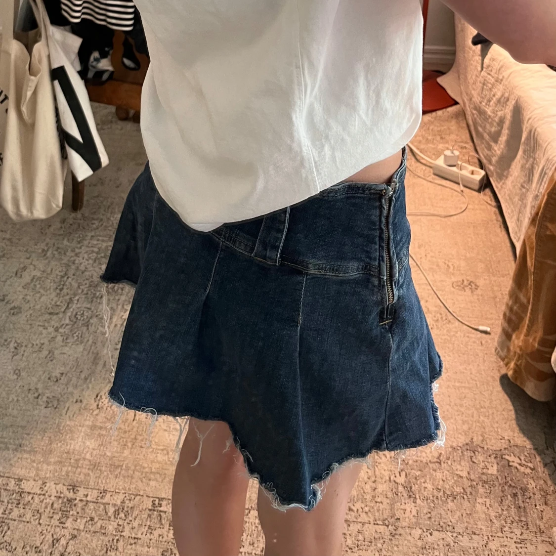 Jeanskjol med volanger  - 1