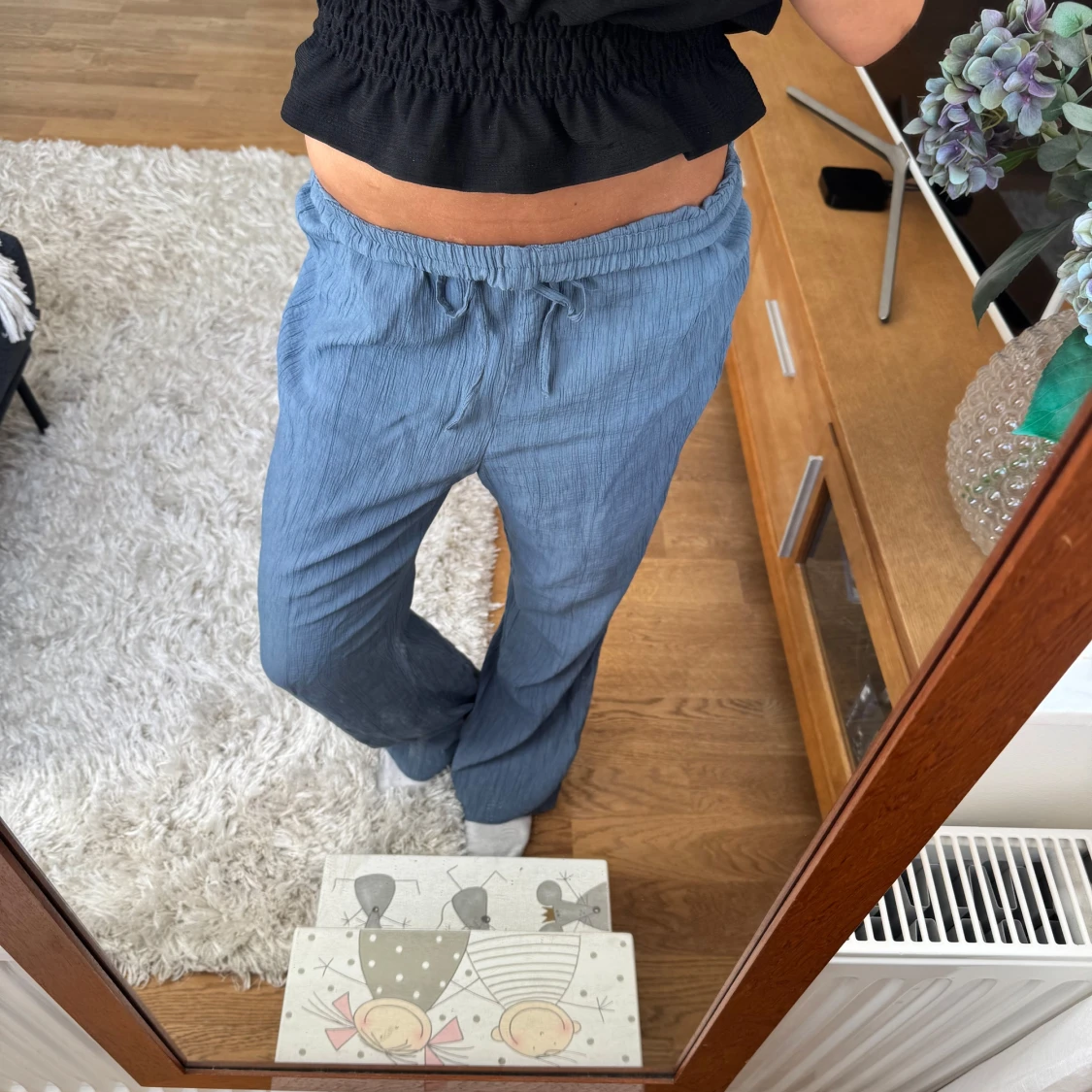 Zara byxor med struktur  - 1