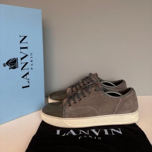 Lanvins - Säljer ett par sjukt snygga gråa lanvins i storlek UK9 (EU43), cond 9/10 väldigt lätt missfärgning på ena toecapen, samt litet märke på insidan av ena skon annars nästintill perfekt skick! Kommer med OG box och dustbags