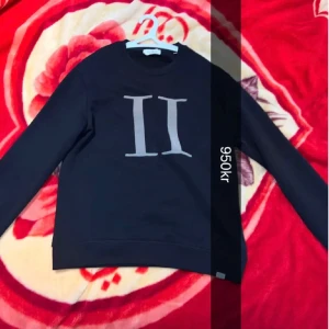 Svart sweatshirt med grått tryck - Säljer en svart sweatshirt med ett stilrent grått tryck på framsidan. Tröjan har långa ärmar och en klassisk rund halsringning. Perfekt för en avslappnad stil.