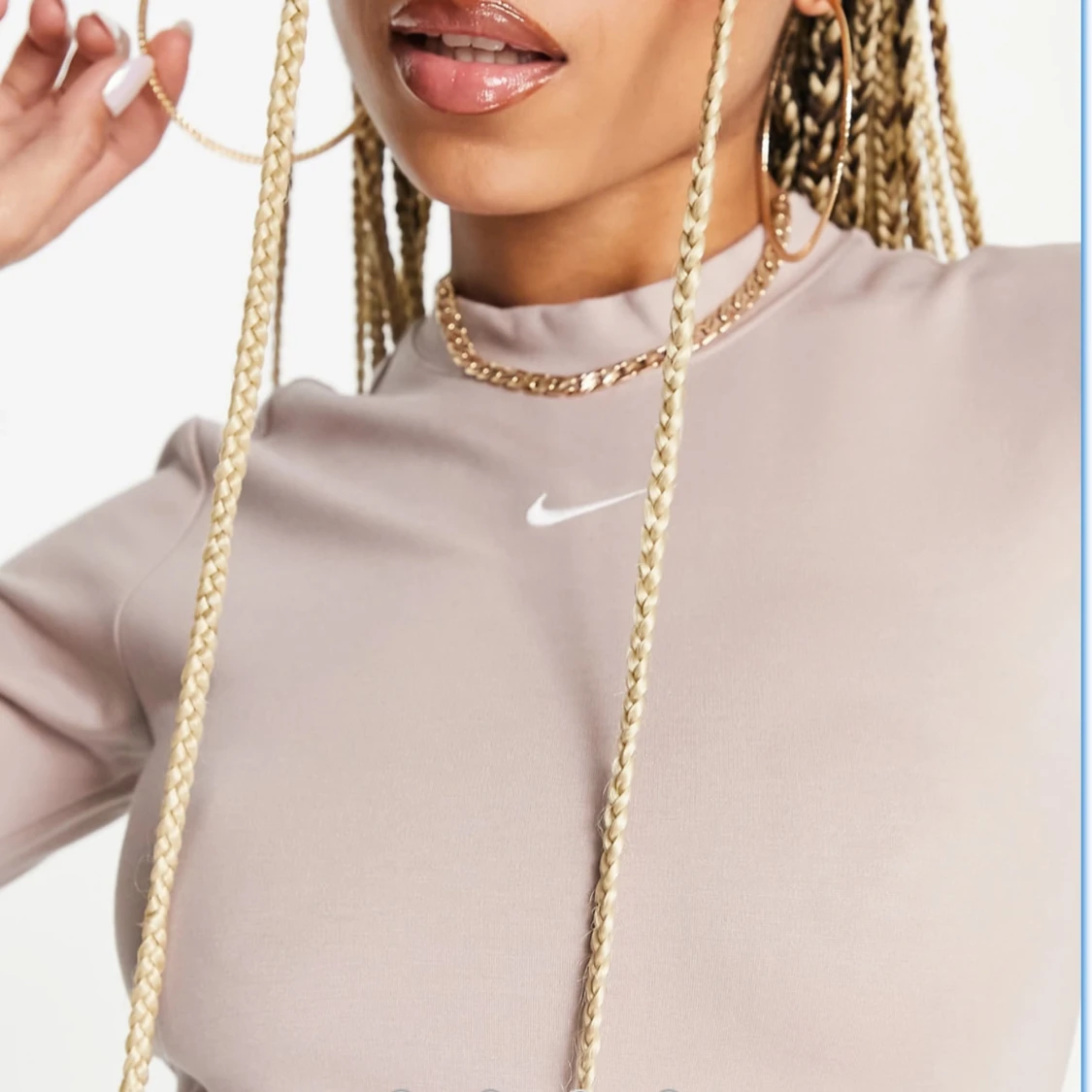 Nike figursydd klänning (ny) greige  - 2