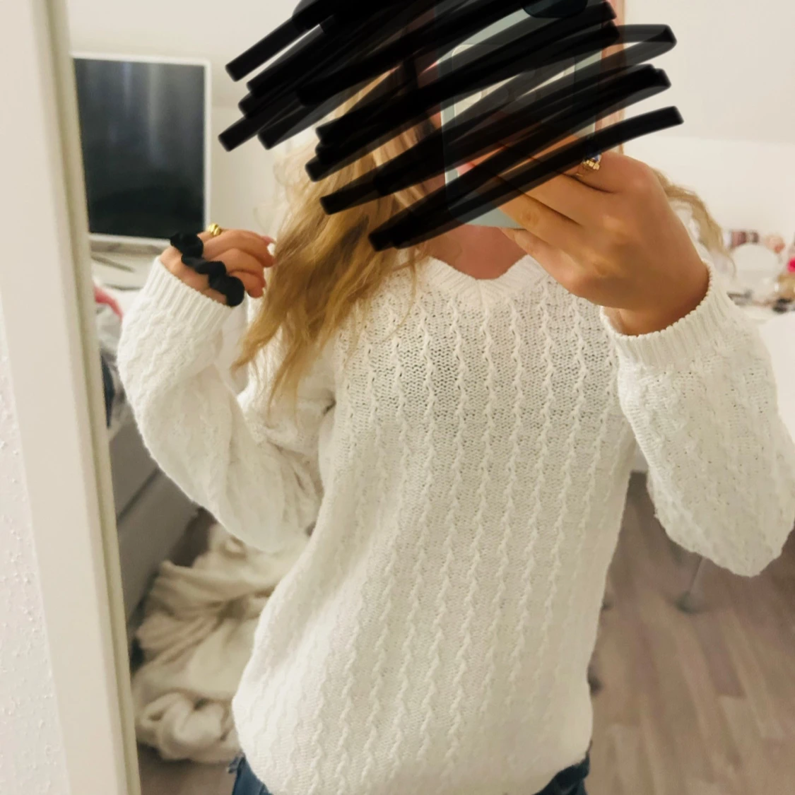 Vit stickad tröja från Seaside - 2