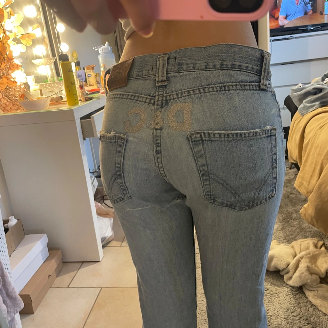 Ljusblå jeans från D&G med raka ben - 1