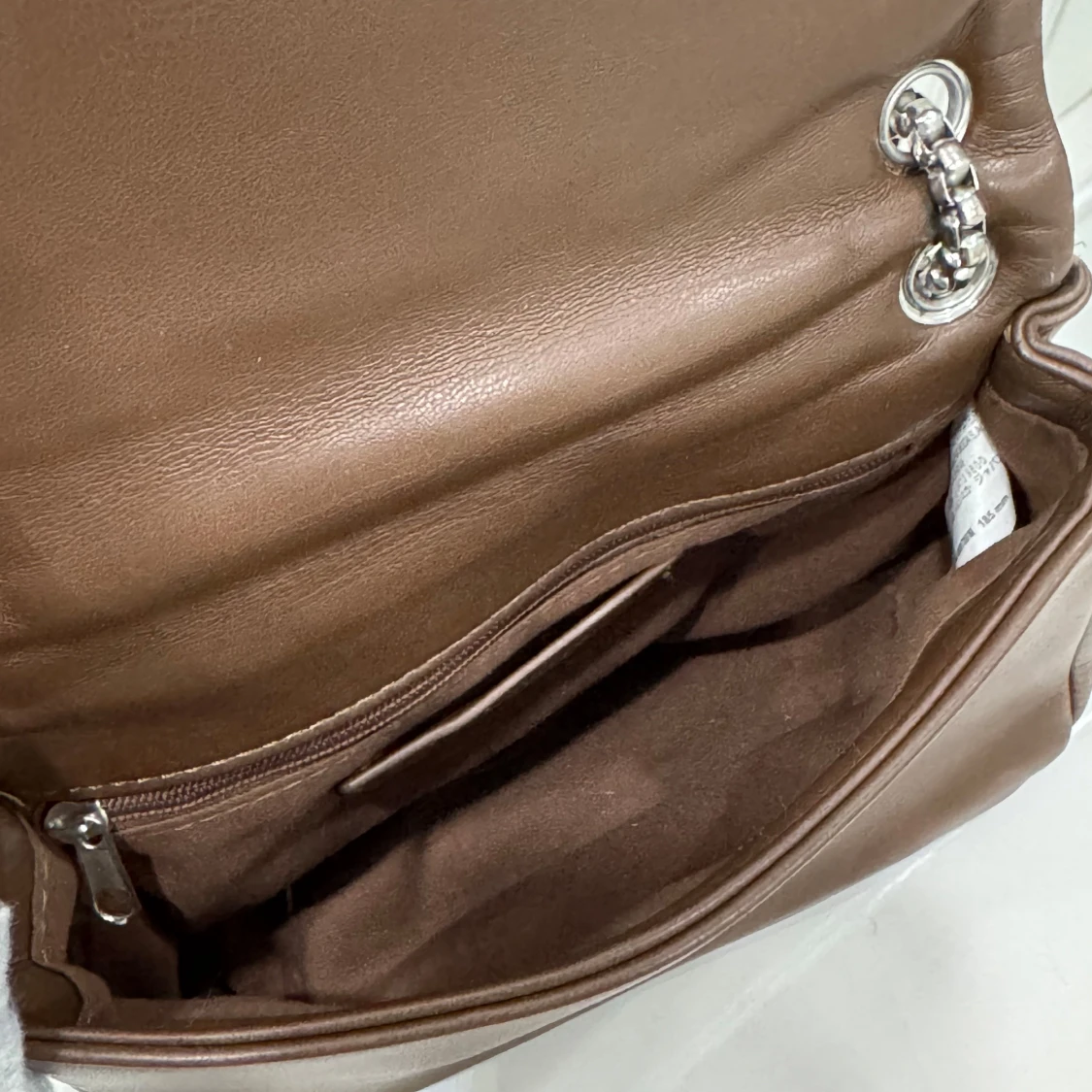 Brun quiltad axelväska från Bershka - 4